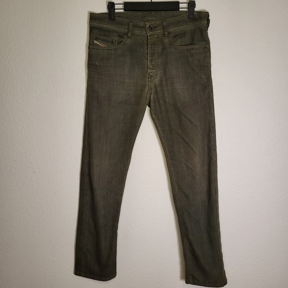 Diesel Denim Jeans size 29 Buster regular slim-tapered 0845K_stretch olive green